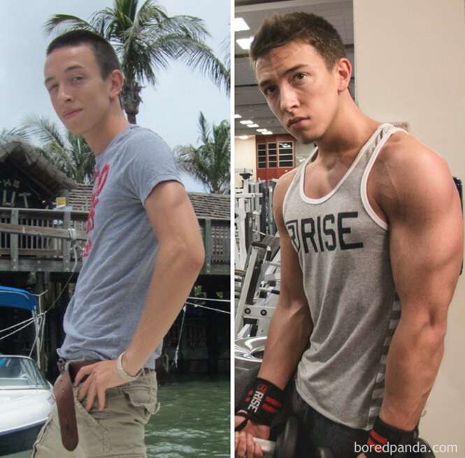Antes e depois surpreendentes mostrando transformações de pessoas que resolveram entrar em forma