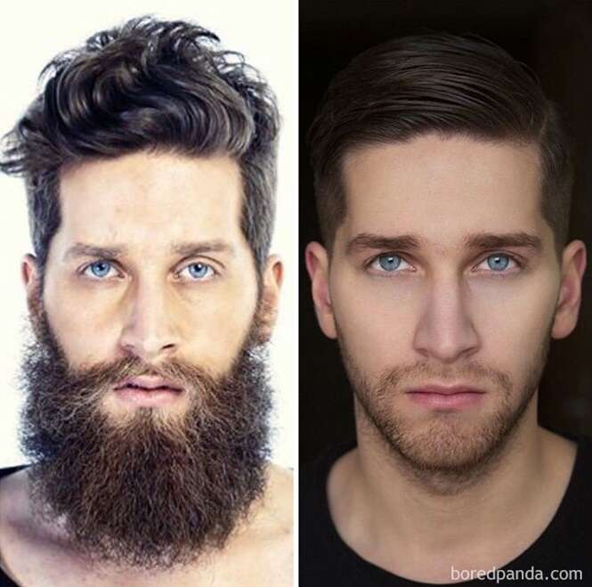 15 homens que não parecem as mesmas pessoas sem barba