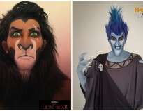 Ela se transforma em personagens da Disney através da maquiagem