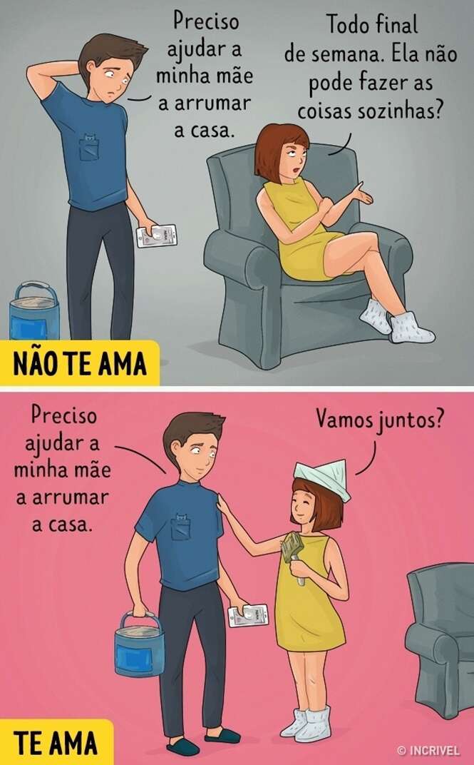 Diferenças entre uma mulher apaixonada e uma mulher indiferente