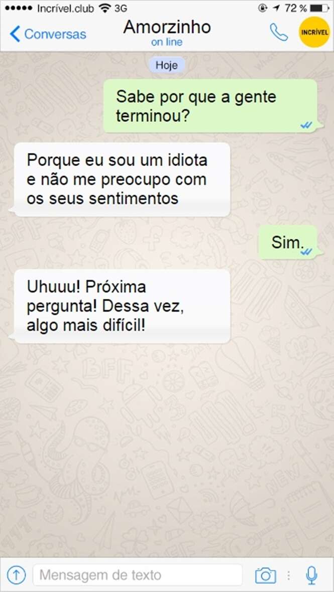 Mensagens mostrando as diferenças entre homens e mulheres