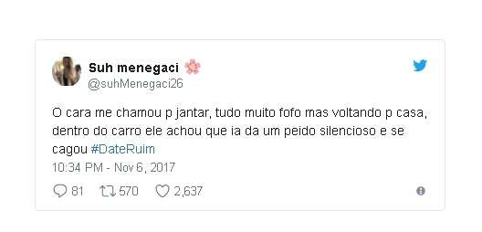 Pessoas que compartilharam seu #DateRuim