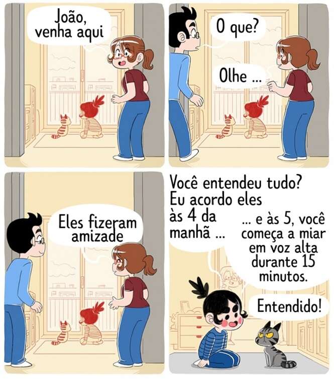 Quadrinhos sinceros a respeito do dia a dia de pais e mães