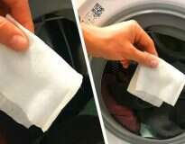 Colocar um lenço umedecido na máquina de lavar pode te ajudar a economizar tempo e estresse