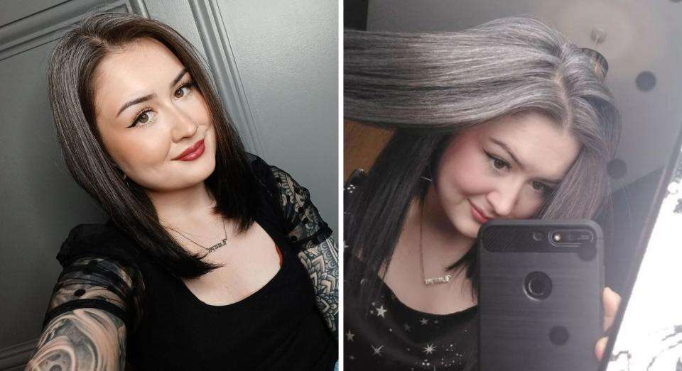 Lauryn Caldwell tinha apenas 16 anos quando começou a notar cabelos grisalhos surgindo em suas madeixas castanhas, adotando o natural aos 22 anos.