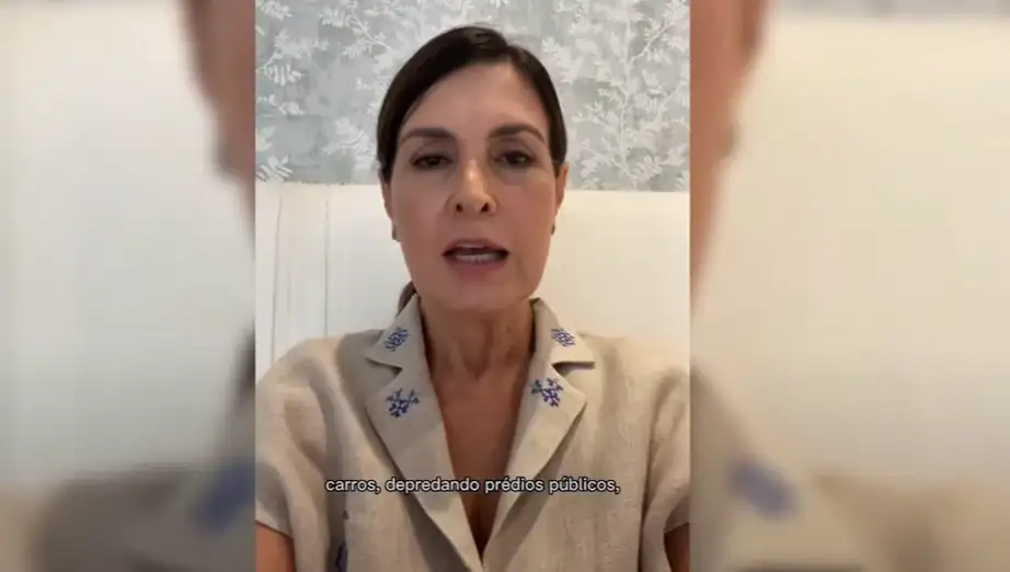 Fátima Bernardes relaciona vandalismo em Brasília a apoiadores de Bolsonaro