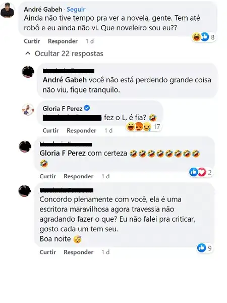 Glória Perez ironiza com frase sobre fazer o L após novela ser criticada