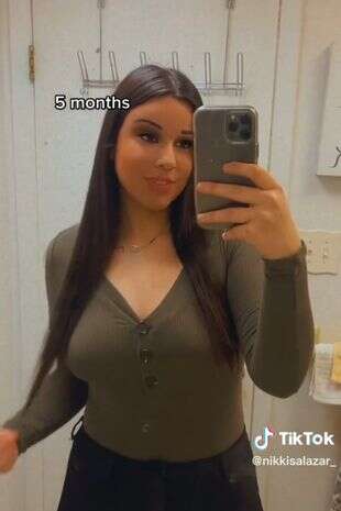 Mulher com 9 meses de gravidez choca internautas por causa de barriga chapada