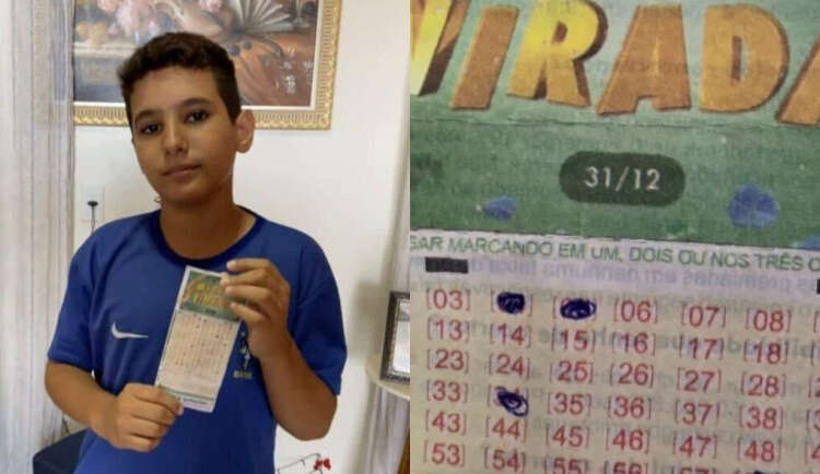 Menino acerta as 6 dezenas da Mega da Virada mas mãe não faz seu jogo