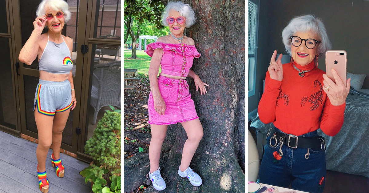 Idosa de 92 anos prova que não tem idade para ter estilo e se divertir