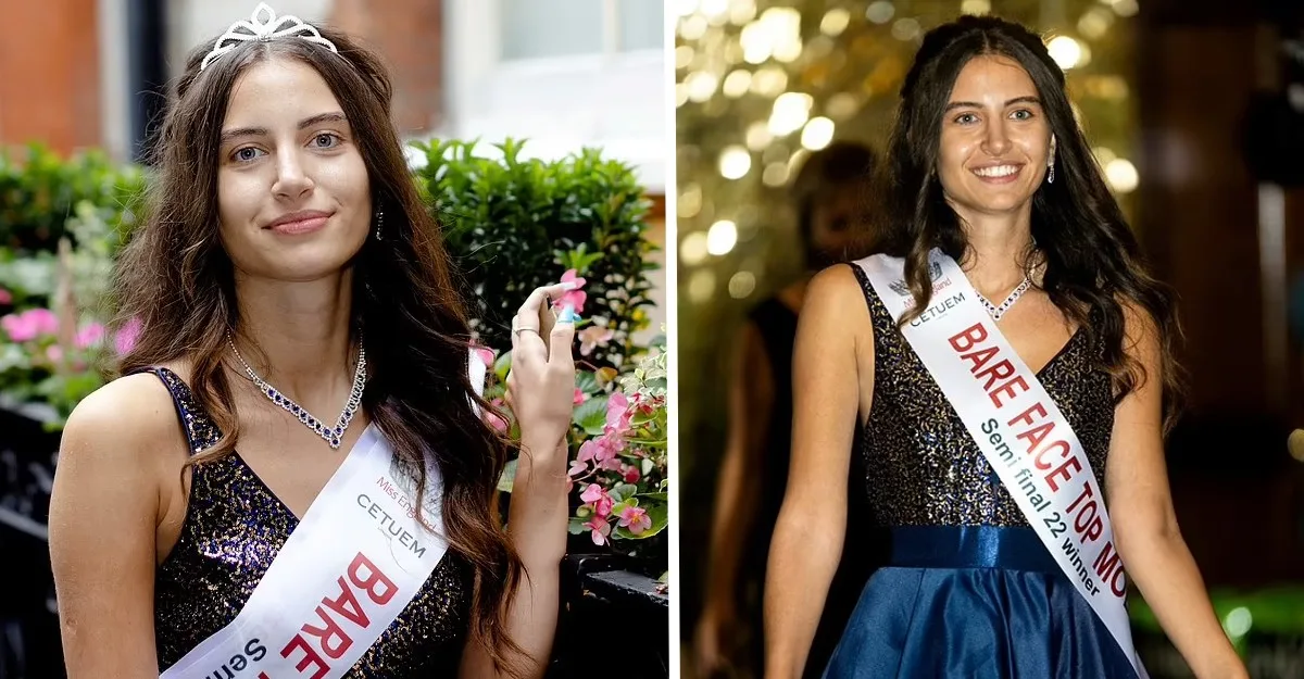 Miss Inglaterra se torna a primeira no concurso de beleza sem usar maquiagem